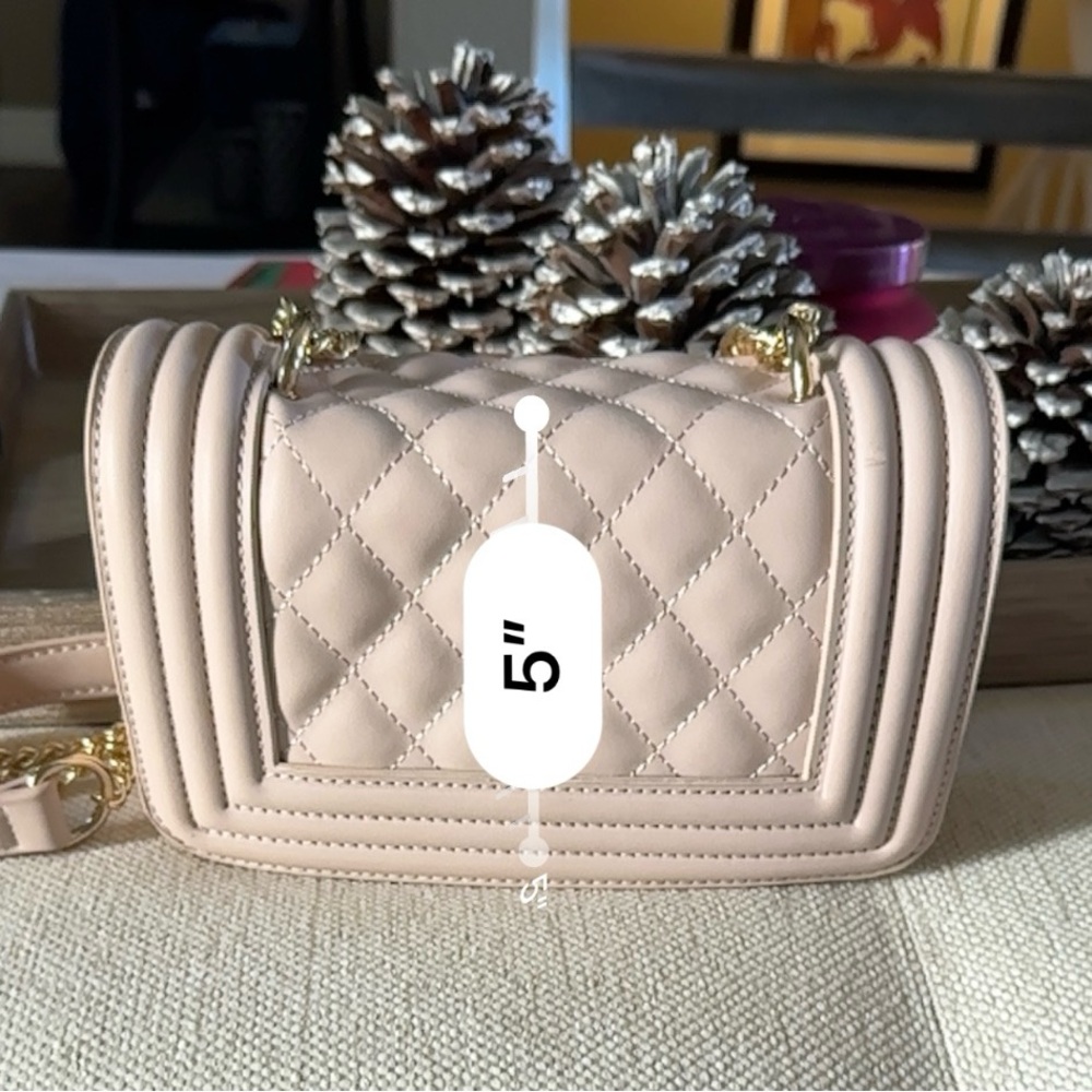 Blush Quilted Chain Shoulder Bag - Picture 6 of 6